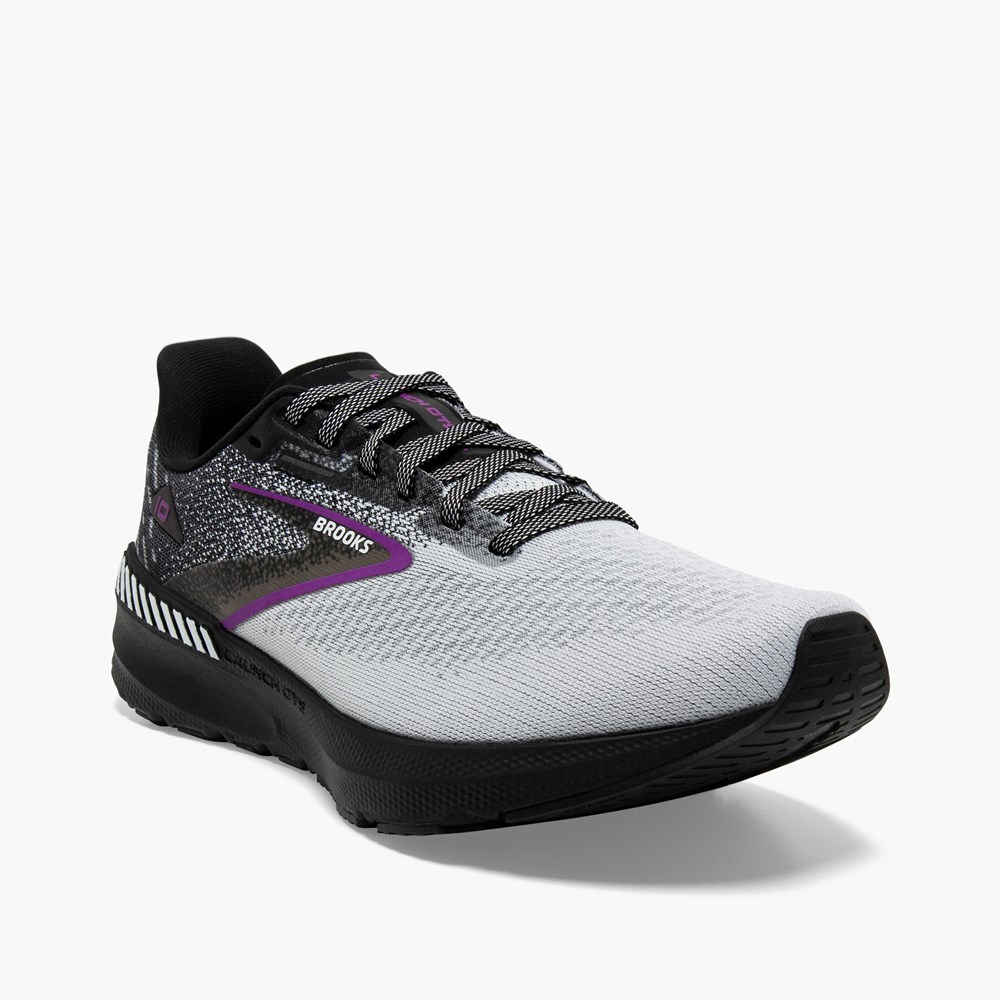 Chaussure Running Brooks Launch GTS 10 Noir Grise Femme | AQM-4830234